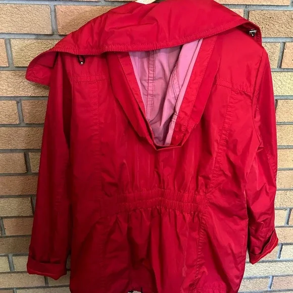 Vince Camuto Red Windbreaker Soft Shell Zip Up Jacket Women’s Size Large - Picture 7 of 10
